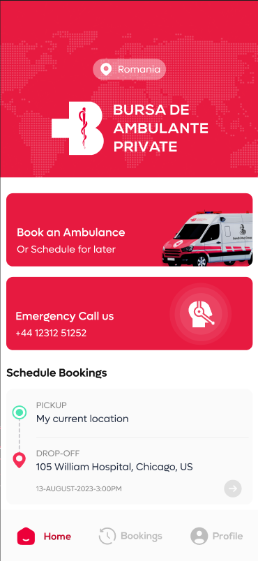Patient app home screen preview